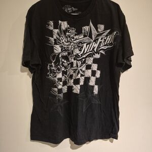 Edgy Black Graphic Tee